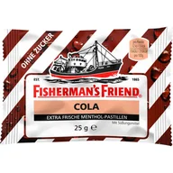 Gumy do żucia, lizaki, dropsy - FISHERMAN'S FRIEND pastylki pudrowe COLA bez cukru 25g - miniaturka - grafika 1