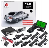 Czujniki parkowania - Czujniki Parkowania Cofania LCD kolor Tył Przód 8x sensory złącza Serwisowe - miniaturka - grafika 1