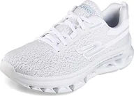 Trampki damskie - Skechers Damskie trampki GO Run Glide-Step Flex, biały materiał/wykończenie, rozmiar 2 UK, Białe wykończenie tekstylne - miniaturka - grafika 1