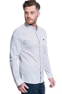 Koszule męskie - Męska Koszula Materiałowa Lee Slim Button Down  White L66Xng12-M - miniaturka - grafika 1