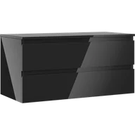 Szafki łazienkowe - Mexen Orio szafka łazienkowa podumywalkowa 100 cm z blatem, 2 szuflady, czarna połysk - 91A10-10047-2-BFFC70 - miniaturka - grafika 1