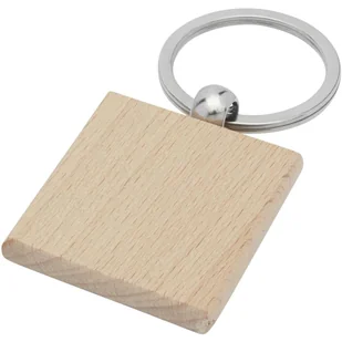 Kwadratowy brelok do kluczy Gioia z drewna bukowego - Breloki - miniaturka - grafika 1