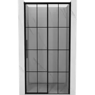 Ścianki i drzwi prysznicowe - Mexen Rox drzwi prysznicowe rozsuwane prawe 120 cm, czarna kratka, czarne - 8C2-120-000-70-77-P - miniaturka - grafika 1