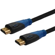 Kable - ELMAK Kabel HDMI CL-073 m oplot nylon złoty v1.4 - miniaturka - grafika 1