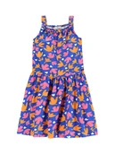 Sukienki i spódniczki dla dziewczynek - Coccodrillo Sukienka letnia WC5129301FGK Niebieski Regular Fit - miniaturka - grafika 1