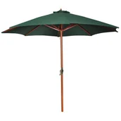 Parasole ogrodowe - vidaXL vidaXL Parasol przeciwsłoneczny w kolorze zielonym o wysokości 258 cm. - miniaturka - grafika 1