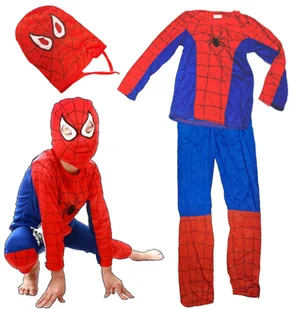 SPIDERMAN STRÓJ PRZEBRANIE KOSTIUM MASKA 110-116 M SPIDER - MAN - Dodatki do strojów karnawałowych - miniaturka - grafika 1