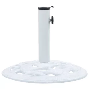 vidaXL Podstawa pod parasol, biała, 9 kg, 40 cm, żeliwo - Parasole ogrodowe - miniaturka - grafika 1