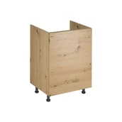 Szafki kuchenne - Szafka Dolna Stojąca Pod Zlewozmywak 1 Drzwi D60Z-P/L Langen Gała Meble Beige Mat, Metal Czarny - miniaturka - grafika 1