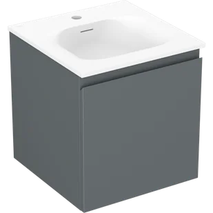 Mexen Orio szafka łazienkowa 45 cm z umywalką Vela, 1 szuflada, grafit mat/biała mat - 91A10-04547-1-BF66-W23M01 - Szafki łazienkowe - miniaturka - grafika 1