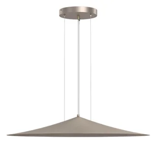 Wisząca lampa nad stół Brito 5068 Shilo stożkowa do jadalni trójkąt platyna - Lampy sufitowe - miniaturka - grafika 1