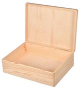Dekoratorstwo - Drewniane pudełko do decoupage 40x30cm PREZENT - miniaturka - grafika 1