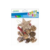 Dekoratorstwo - Euro-Trade, Ozdoba Dek Natura  szyszka + Akc Zest 14 szt. - miniaturka - grafika 1