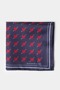 Jedwabna poszetka POGCC00107 - Krawaty i muchy męskie - miniaturka - grafika 1