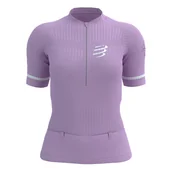 Koszulki sportowe męskie - COMPRESSPORT Koszulka kompresyjna do biegania damska TRAIL POSTURAL SS TOP lupine - miniaturka - grafika 1