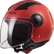 Kaski motocyklowe - LS2, Kask motocyklowy Airflow Solid Red, rozmiar M - miniaturka - grafika 1