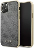 Szkła hartowane na telefon - GUESS Guess 4G Charms Collection etui iPhone 11 Pro szare GUHCN58G4GG - miniaturka - grafika 1