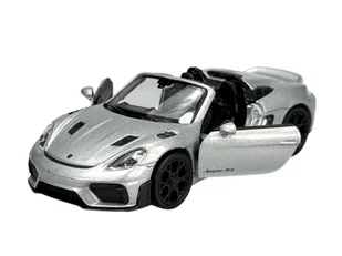 WELLY PORSCHE 718 SPYDER RS BEZ DACHU SREBRNY 1:34 SAMOCHÓD NOWY METALOWY MODEL - Samochody i pojazdy dla dzieci - miniaturka - grafika 1