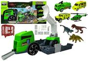 Samochody i pojazdy dla dzieci - Lean Zestaw Ciężarówka z Dinozaurami Transporter darmowa dostawa 6609 - miniaturka - grafika 1
