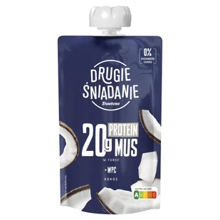 Drugie śniadanie Mus w tubce kokos 180 g - Soki i napoje niegazowane - miniaturka - grafika 1