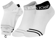 Skarpetki damskie - Calvin Klein Skarpetki Stopki 2 Pary White 701218775 002 37-41 - miniaturka - grafika 1