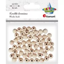Hasta Koraliki drewniane okrągłe 60 szt. - Decoupage - miniaturka - grafika 1
