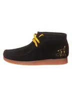 Botki damskie - Clarks Skórzane botki "Wallabee Mist" w kolorze czarnym - miniaturka - grafika 1