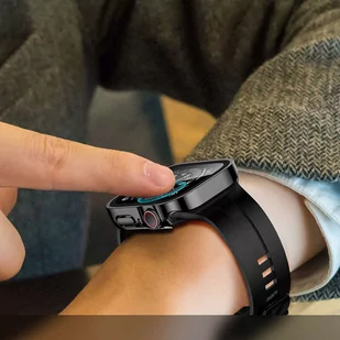 Obudowa ochronna z szkłem Alogy Protector Case 2w1 nakładka etui do Apple Watch 7/8 41mm Czarna - Akcesoria do smartwatchy - miniaturka - grafika 4