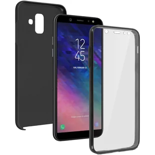 Etui 360° do Samsunga Galaxy A6 Elastyczny przód i sztywny tył – czarne - Etui i futerały do telefonów - miniaturka - grafika 1