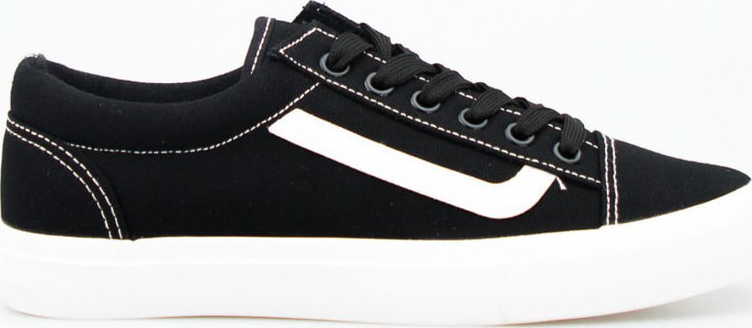 Estetino Tenisówki tekstylne czarne białe-37