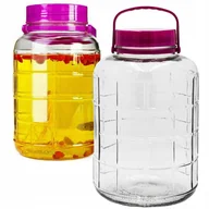 Pojemniki kuchenne - SŁÓJ SŁOIK SZKLANY HERMETYCZNY Z RĄCZKĄ 10L NA PRZETWORY MIÓD SYROPY OGÓRKI - miniaturka - grafika 1