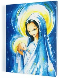 Matka Boża z Dzieciątkiem - obraz na płótnie canvas - Ikony i obrazy sakralne - miniaturka - grafika 1