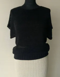 CZARNY SWETER BLUZKA Prezent dla niej EXTRA OKAZJA - Swetry damskie - miniaturka - grafika 1