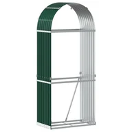 Wózki magazynowe - vidaXL Stojak na drewno, zielony, 80x45x190 cm, stal galwanizowana - miniaturka - grafika 1