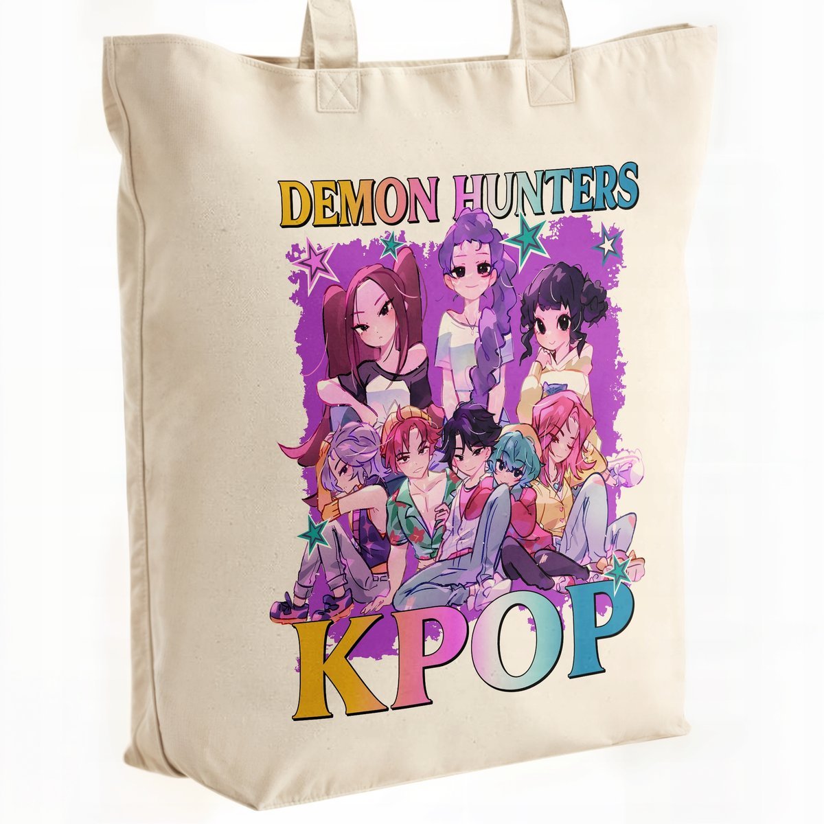Torba bawełniana premium KPopowe Łowczynie Demonów Huntrix Saja Dla Fanów