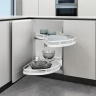 Nerki - Kosz narożny NERKA 500 P BIAŁY cichy domyk - miniaturka - grafika 1