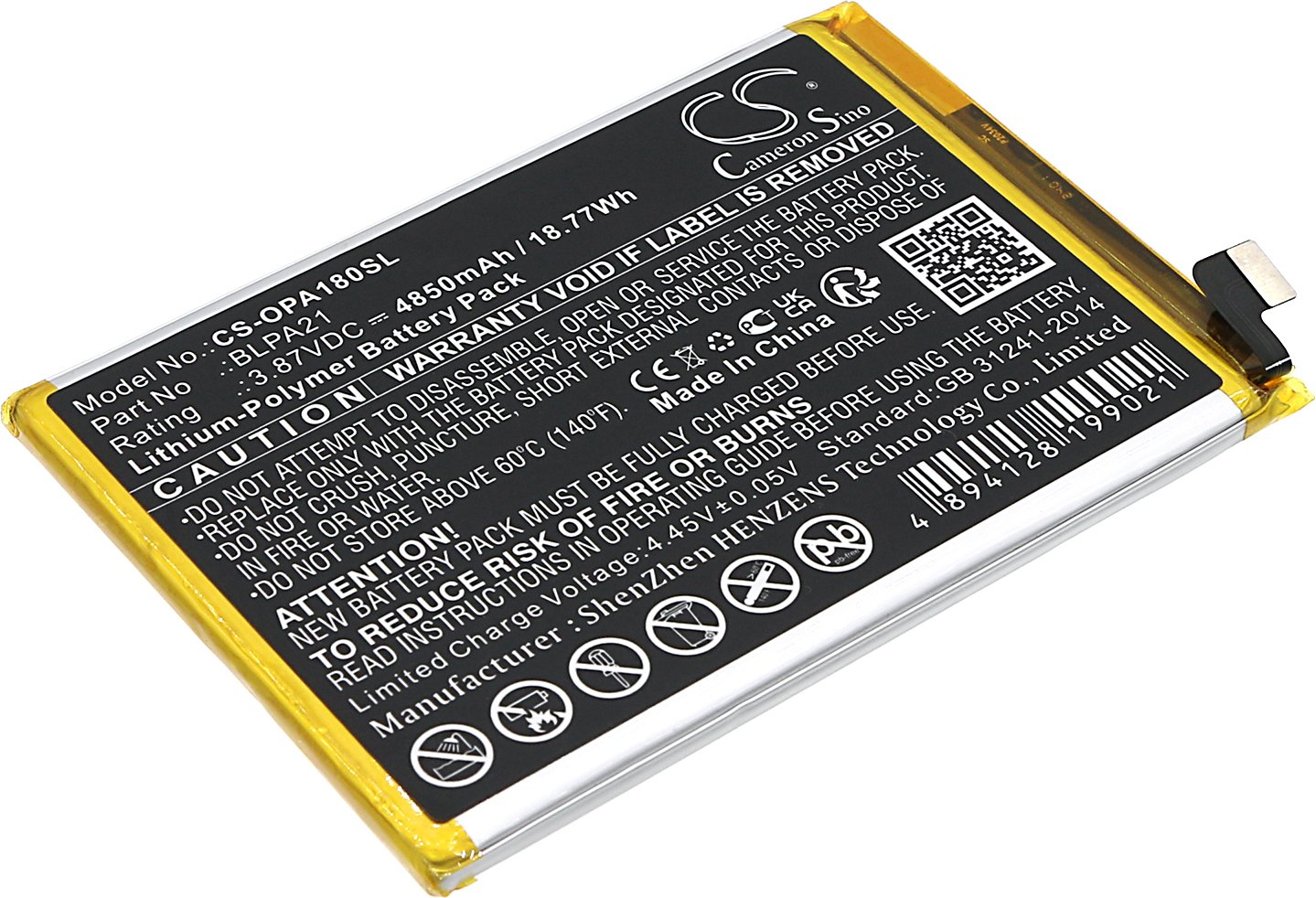 TECHTEK Baterie kompatybilny z [OPPO] A18, CPH2591 zastępuje BLPA21