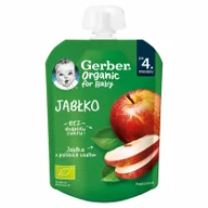 Desery dla dzieci - Gerber Organic Deser w tubce jabłko po. 4 miesiącu 80 g Bio - miniaturka - grafika 1