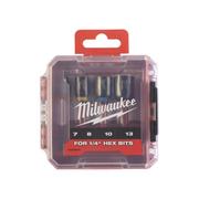 Klucze i nasadki - Milwaukee zestaw magnetycznych nasadek udarowych 1/4" 6-kątnych Shockwave 7-13 mm 4 elementy 4932492445 - miniaturka - grafika 1