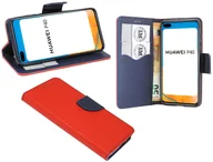 Etui i futerały do telefonów - cofi1453® Etui książkowe "Fancy" kompatybilne z Huawei P40 pokrowiec na telefon etui ochronne z funkcją podstawki, miejsce na kartę czerwono-niebieski - miniaturka - grafika 1