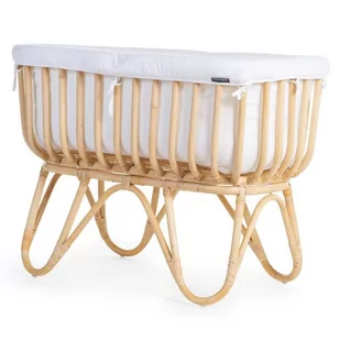 CHILDHOME Rattanowe łóżeczko z materacem, 90x50 cm, prostokątne - Łóżeczka i kojce - miniaturka - grafika 1