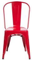 Fotele i krzesła biurowe - D2.Design Krzesło Paris czerwone inspirowane Tolix 41309 - miniaturka - grafika 1