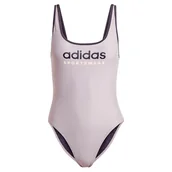 Stroje kąpielowe - adidas Damski strój kąpielowy z dekoltem w kształcie litery U, 76 cm czarny, Czarny, 128 - miniaturka - grafika 1