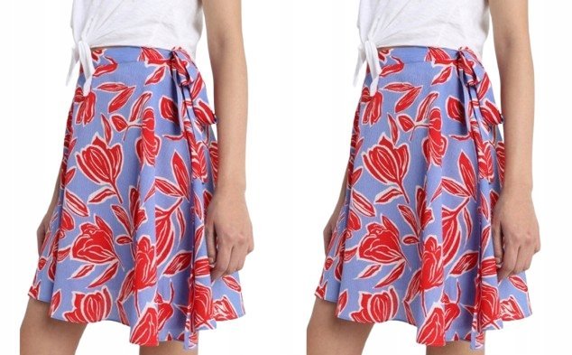 GLAMOROUS SPÓDNICA W KWIATY MINI PROSTA XS VAQ