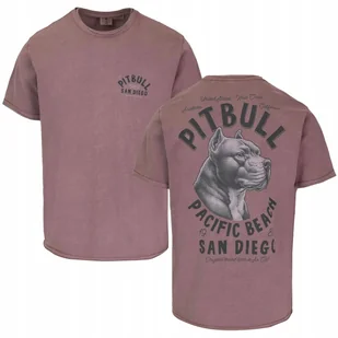 Koszulka męska T-SHIRT PIT BULL PACIFIC Pitbull bawełniana bordowa XXL - Koszulki męskie - miniaturka - grafika 1