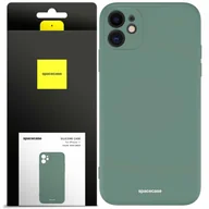 Etui i futerały do telefonów - Spacecase Etui Silicone Case iPhone 11 dark green - miniaturka - grafika 1