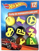 Przybory szkolne - St. Majewski St Majewski FARBY DO MALOWANIA PALCAMI 12 KOLORÓW HOT WHEELS 3+ - miniaturka - grafika 1