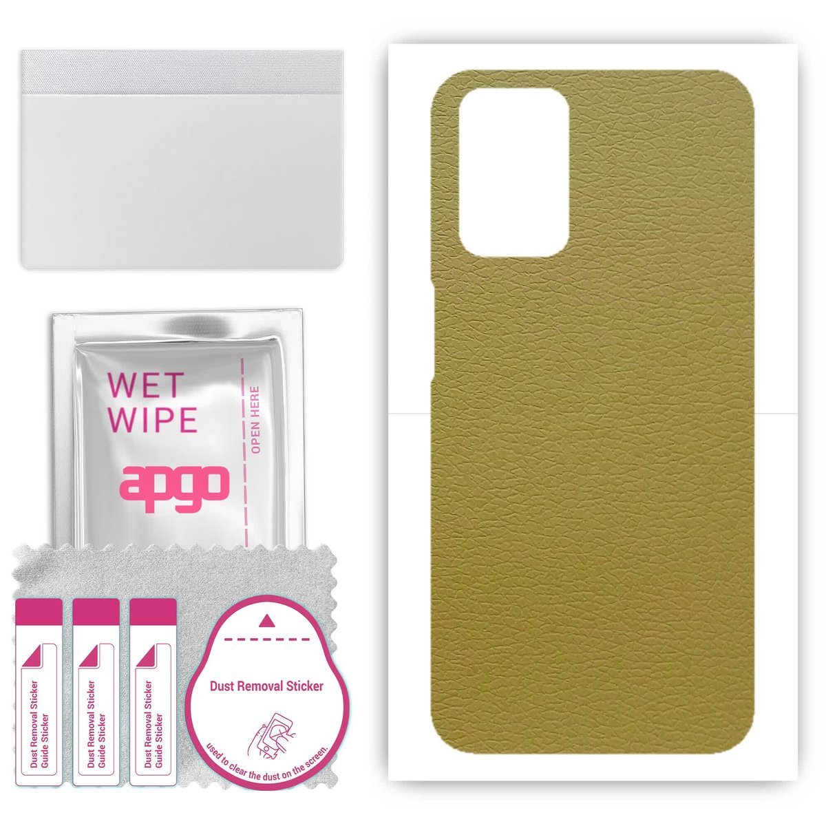 Folia naklejka skórka strukturalna na TYŁ do Oppo A54 (2021) - Skóra Oliwkowa - apgo SKINS