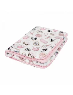 Bonjour koc średni 75/100 Baby shower z minky blushing bride - Koce i narzuty dla dzieci - miniaturka - grafika 1