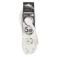 Przedłużacze i rozgałęźniki - Przedłużacz Sieciowy Wtyk – 3X Gniazdo Z Uziemieniem 5M 3X1Mm 16A Biały - miniaturka - grafika 1